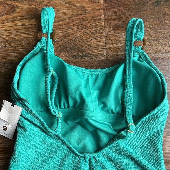 NWT Shade & Shore One Piece Swim Turquoise | Teal | One Piece Swimsuit | Beach - Picture 6 of 8